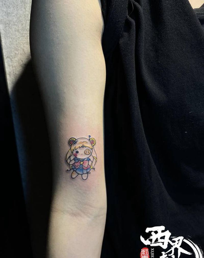 手臂卡通小清新纹身图片_手臂New School新传统纹身图案