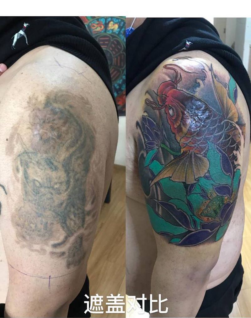 遮盖纹身图片_手臂新传统纹身图案