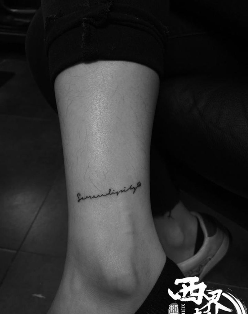 字母 小清新纹身图片_脚部腿部花体字图腾纹身图案