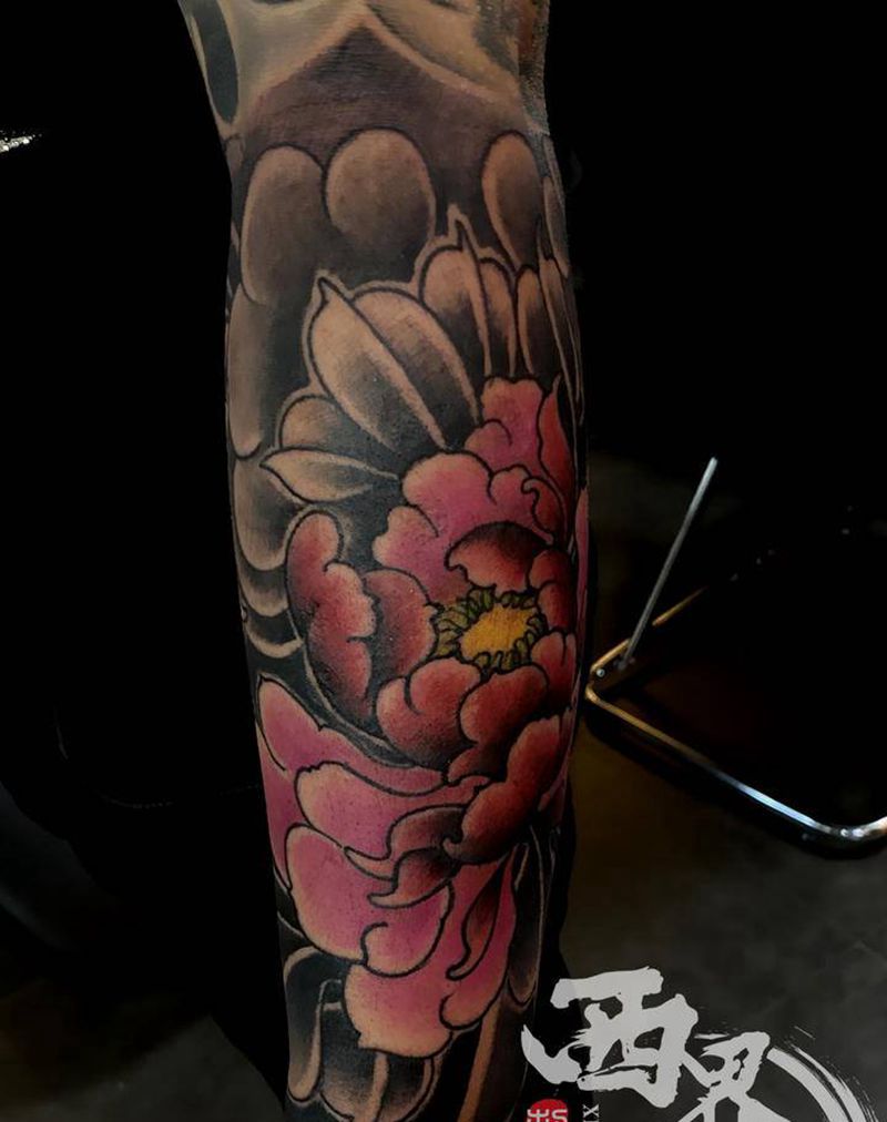 日式传统纹身图片_手臂老传统新传统纹身图案