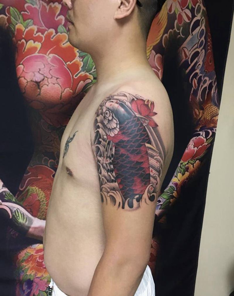 遮盖前后对比纹身图片_手臂新传统纹身图案