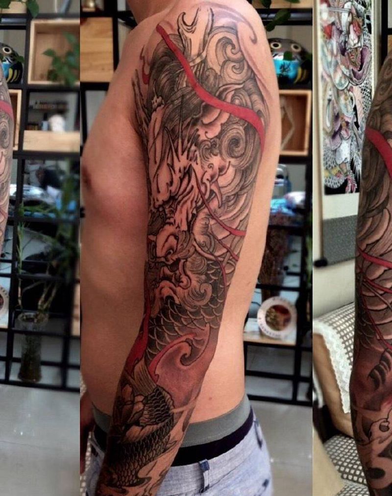 修改作品纹身图片_手臂新传统纹身图案