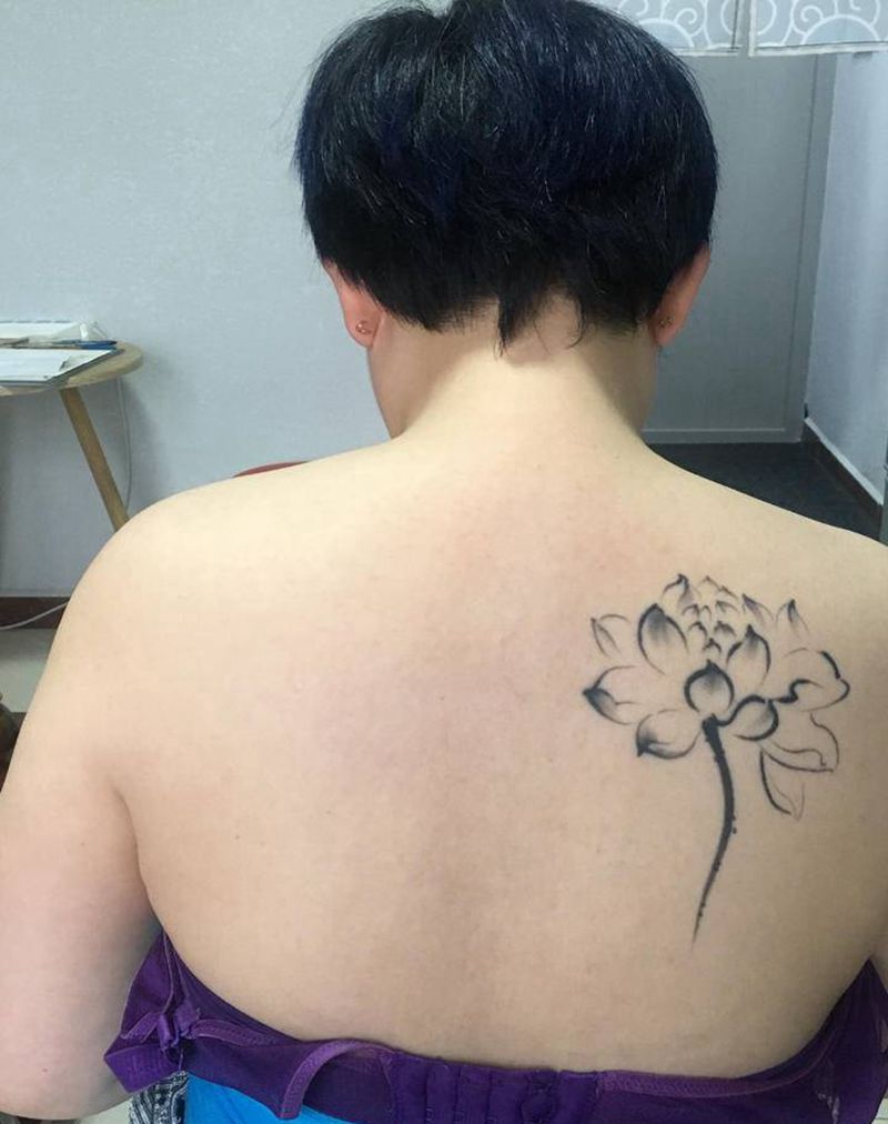 修改添加前后对比纹身图片_背部几何纹身图案