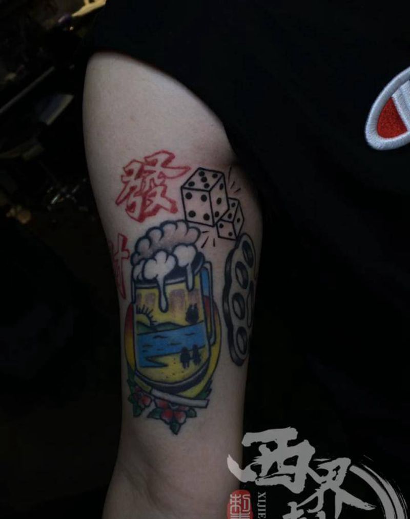 school纹身图片_手臂肩部Old SchoolNew School纹身图案