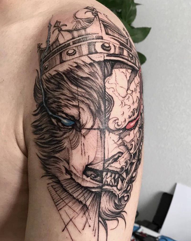 一念纹身图片_手臂新传统纹身图案