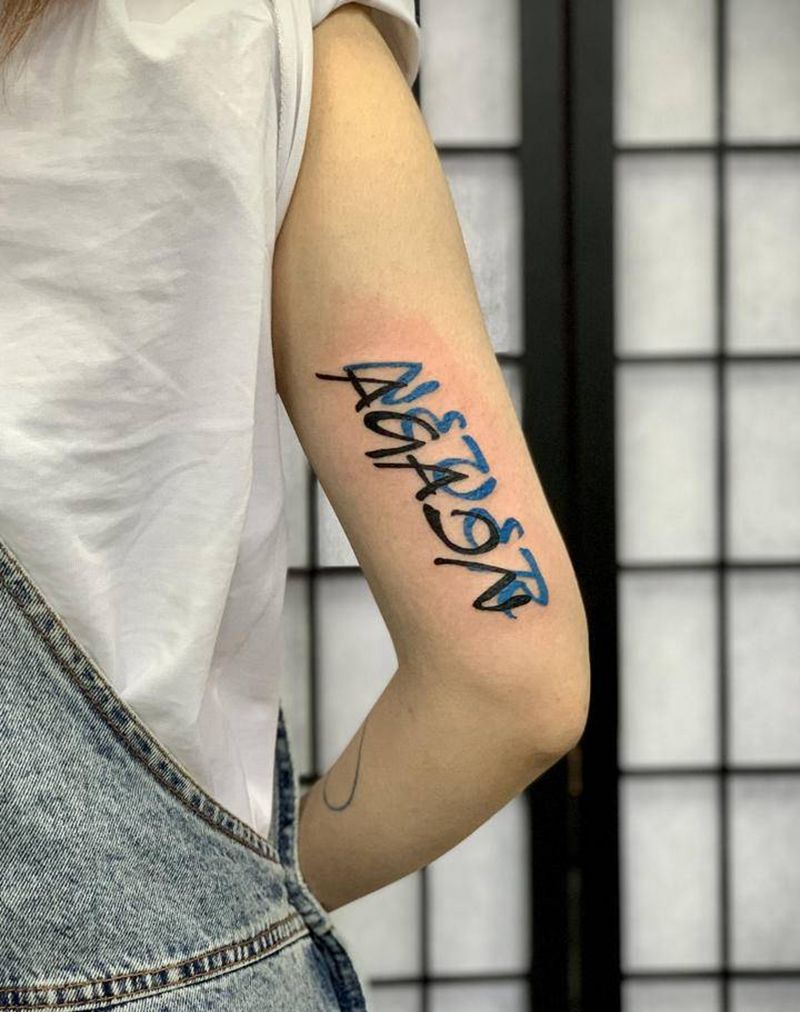 字母纹身图片_手臂纹身图案