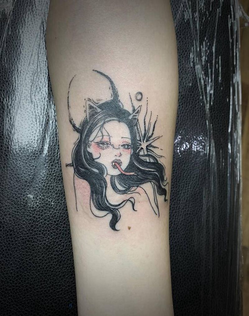 暗黑纹身图片_手臂腿部Old SchoolNew School暗黑小清新纹身图案