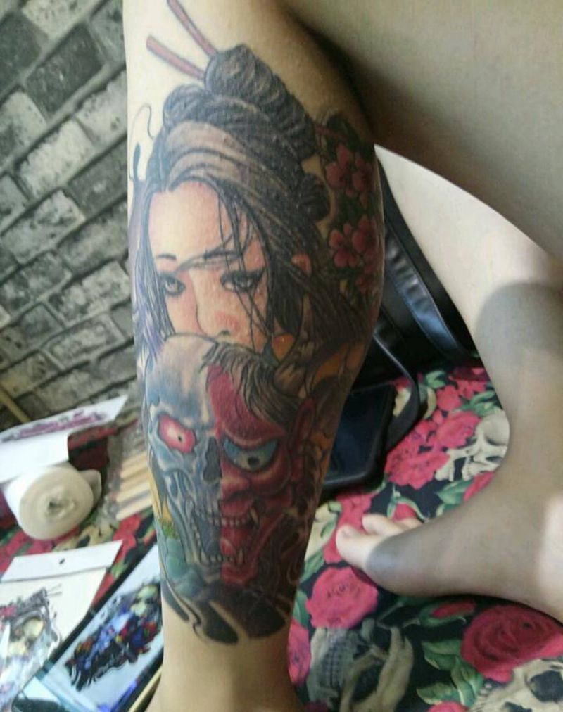 艺妓般若纹身图片