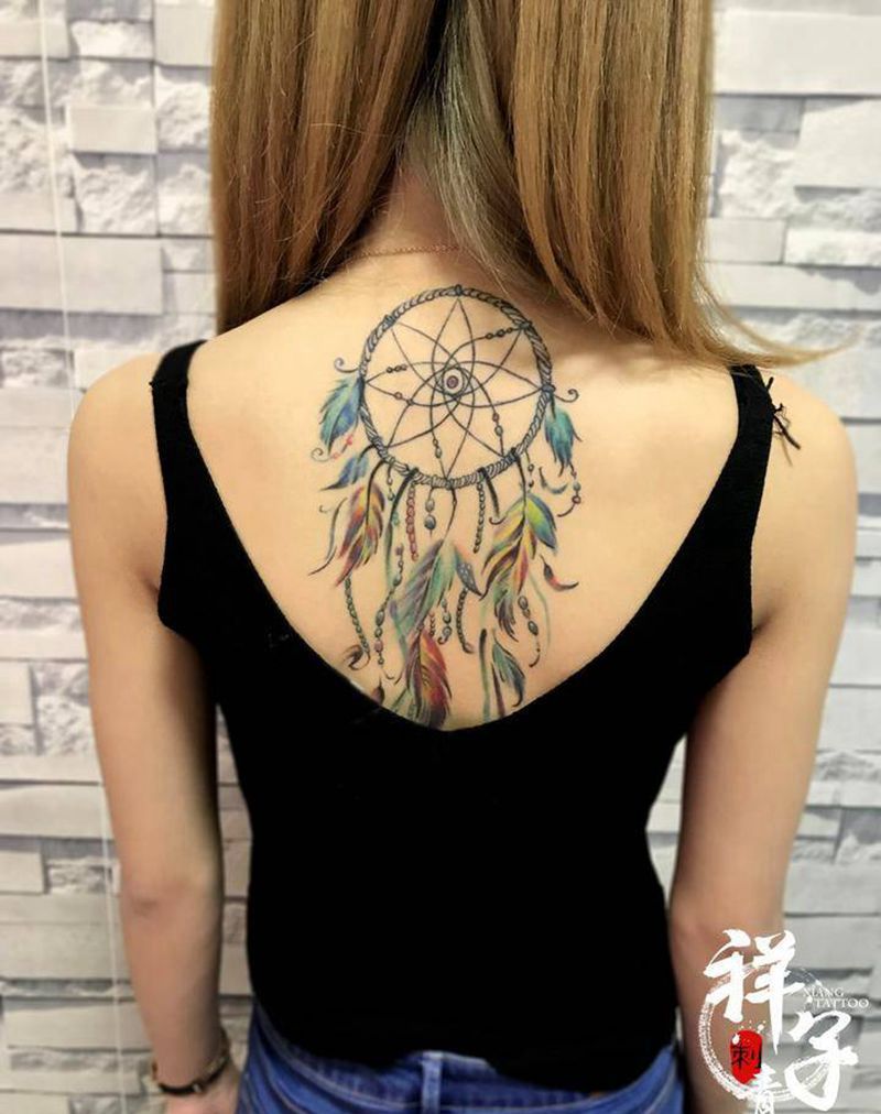捕梦网•恢复后纹身图片_成品字符人物植物动物静物背部清新传统纹身图案