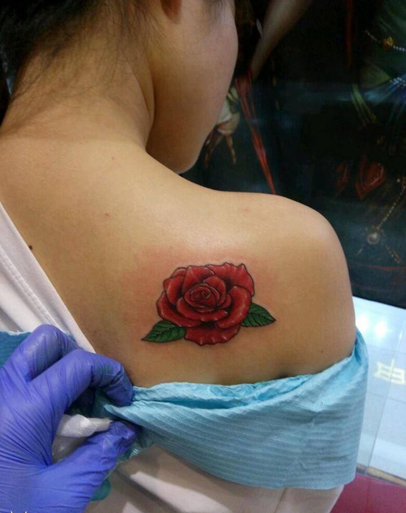 玫瑰呀玫瑰纹身图片