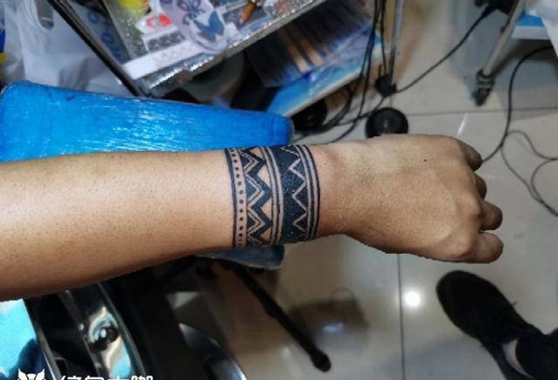 手环纹身图片_图腾纹身图案