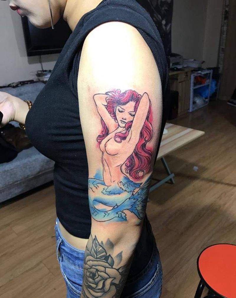 美人鱼纹身图片