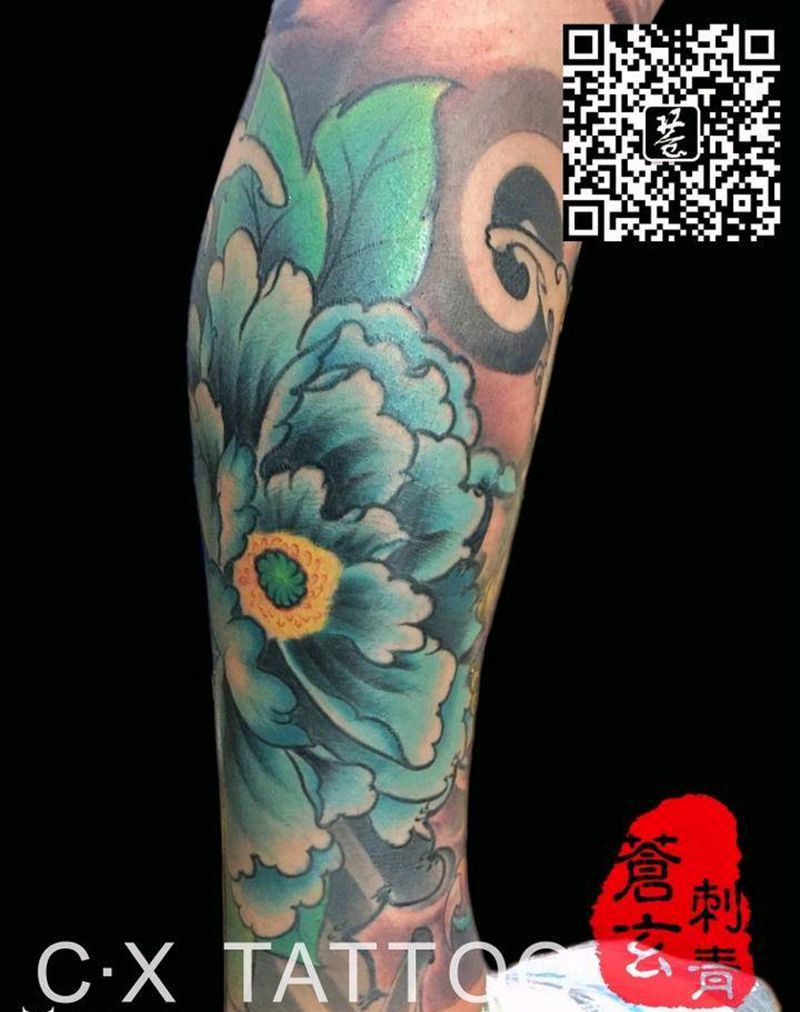 唐狮纹身图片_胸部背部手臂腿部脚部传统动物鬼神原创成品纹身图案