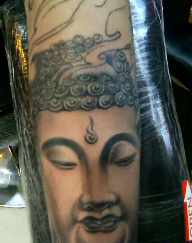 花臂未完成纹身图片