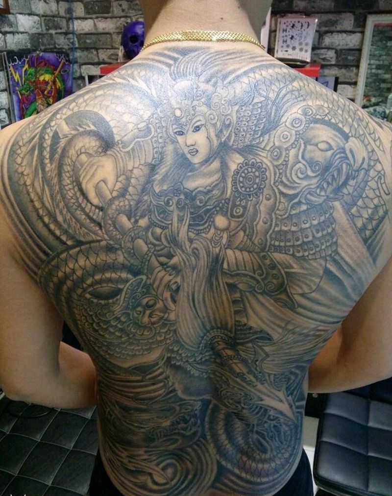 赵子龙纹身图片