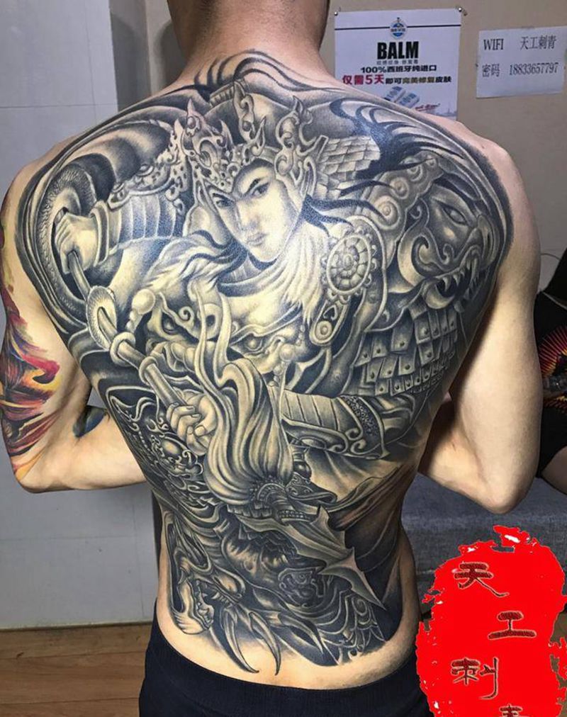 赵云纹身图片