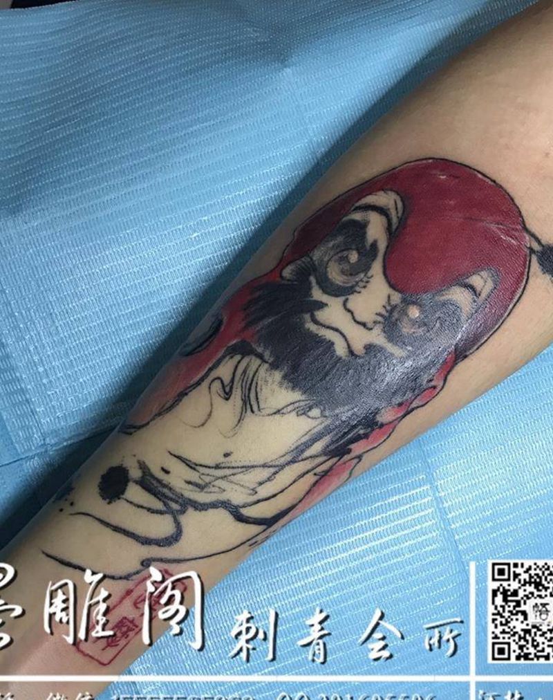达摩完成纹身图片
