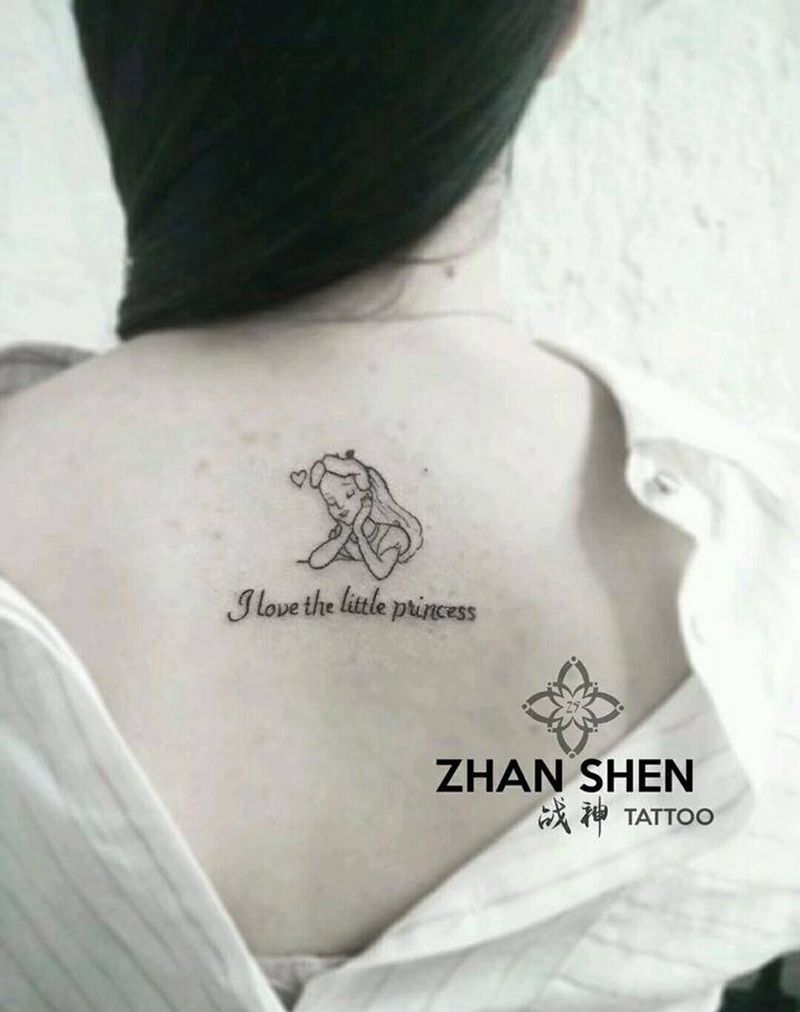 闺蜜纹身纹身图片_背部颈部几何点刺小清新纹身图案