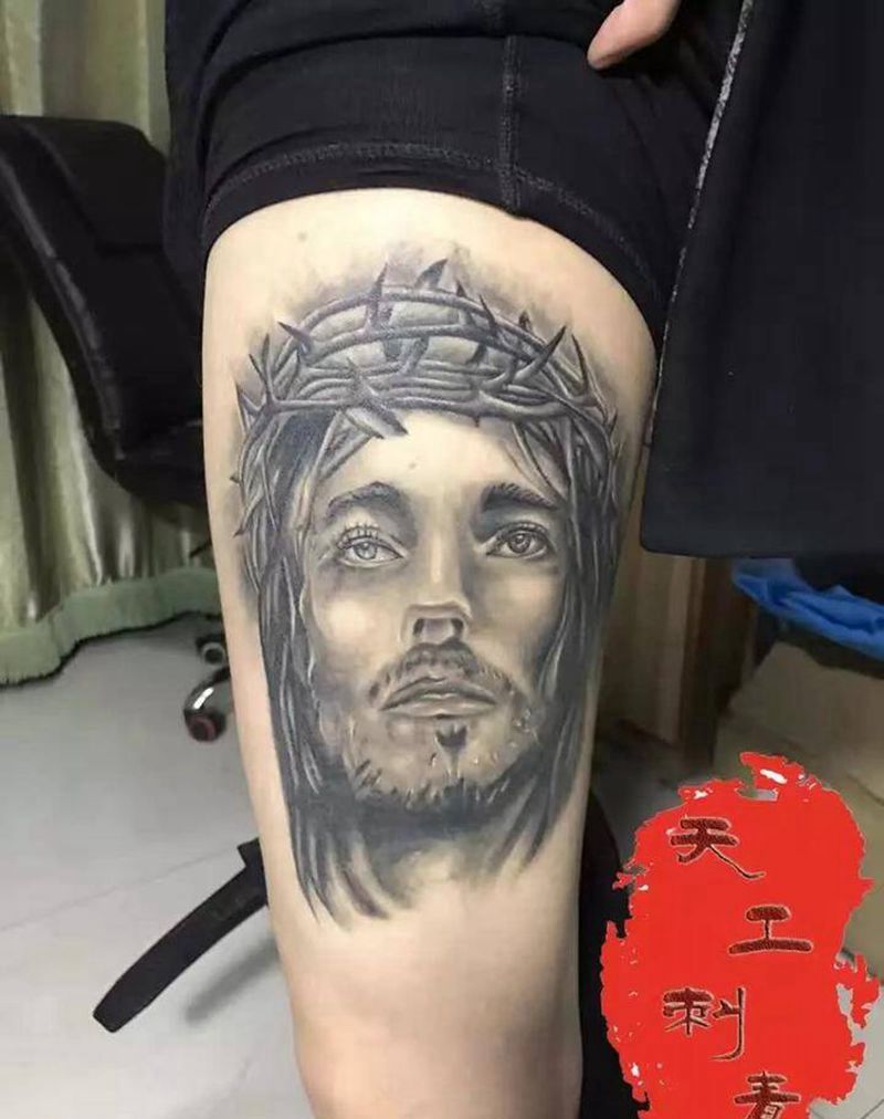 耶稣纹身图片