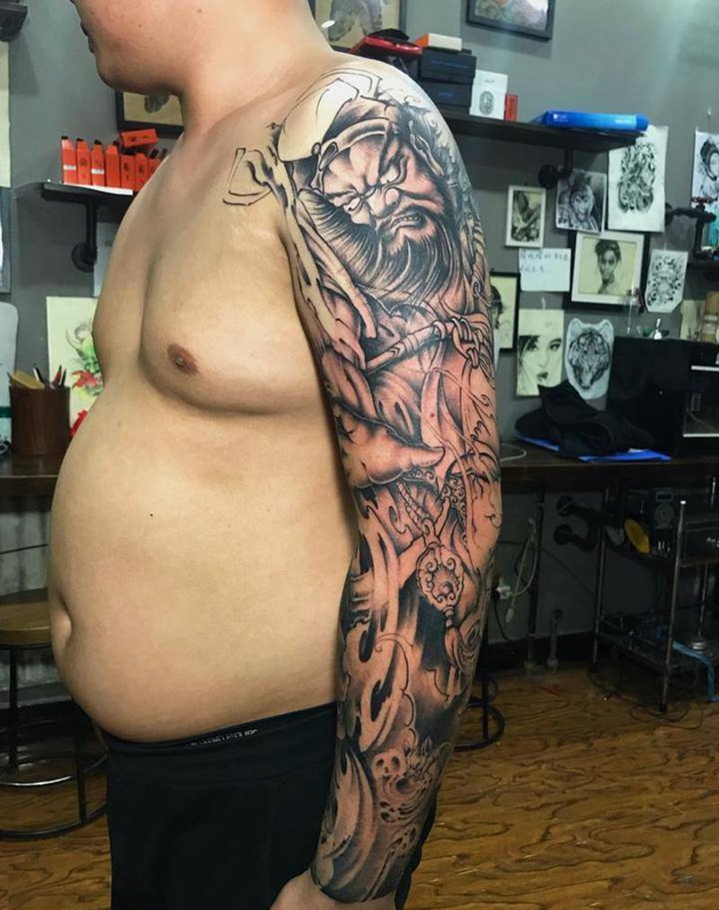 未完成纹身图片