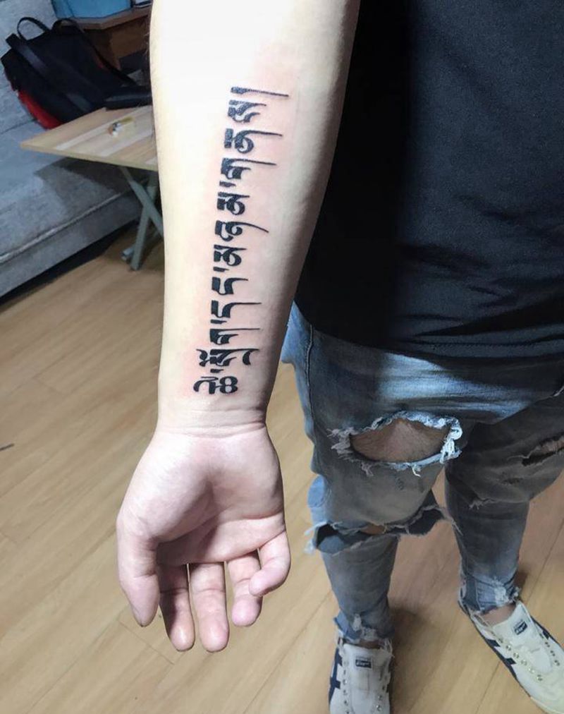 梵文纹身图片