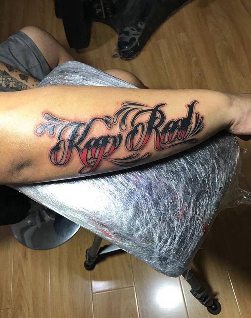 花体字纹身图片