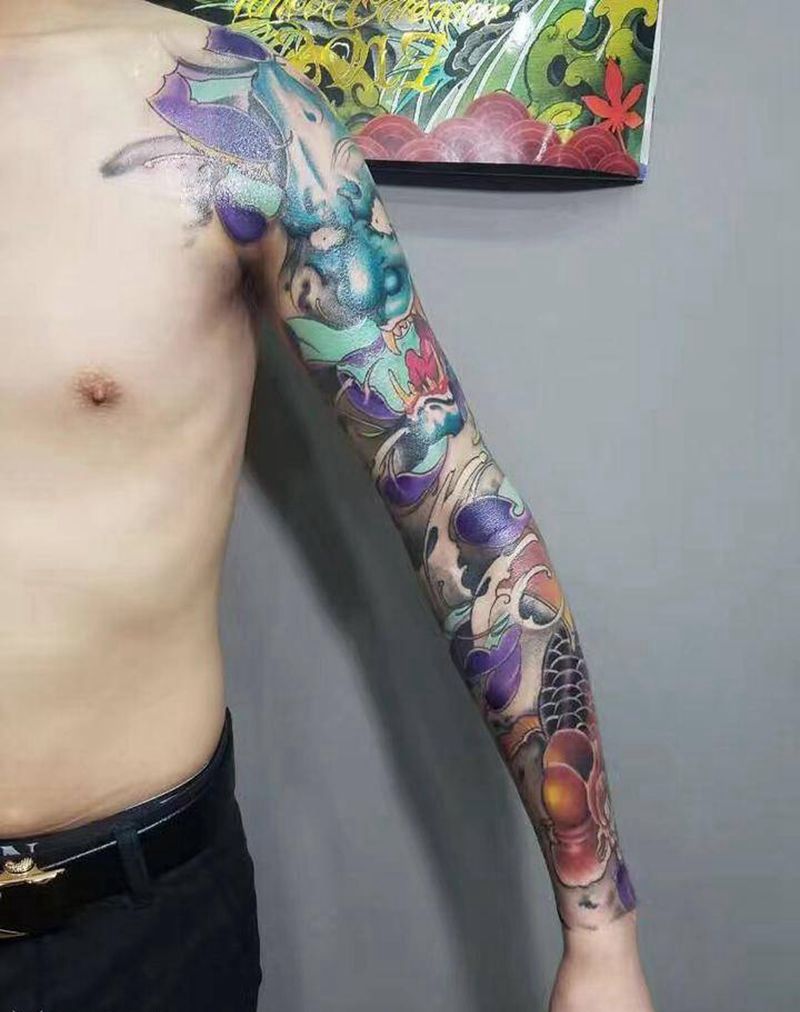 般若-鱼 未完成纹身图片