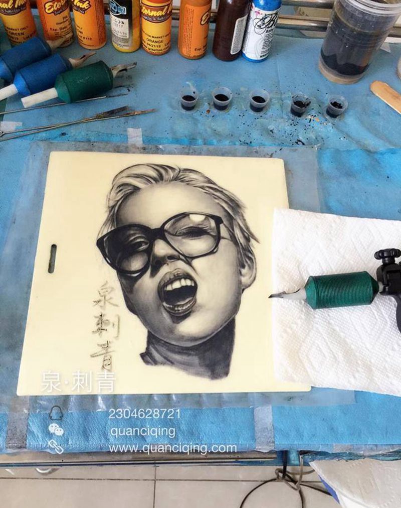 肖像纹身图片_成品背部胸部手臂腿部肖像人物纹身图案