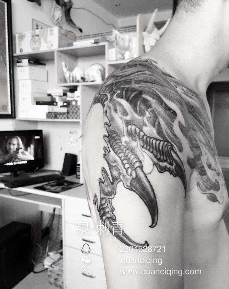 见龙在田纹身图片