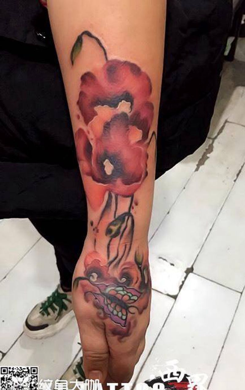 罂粟花纹身图片