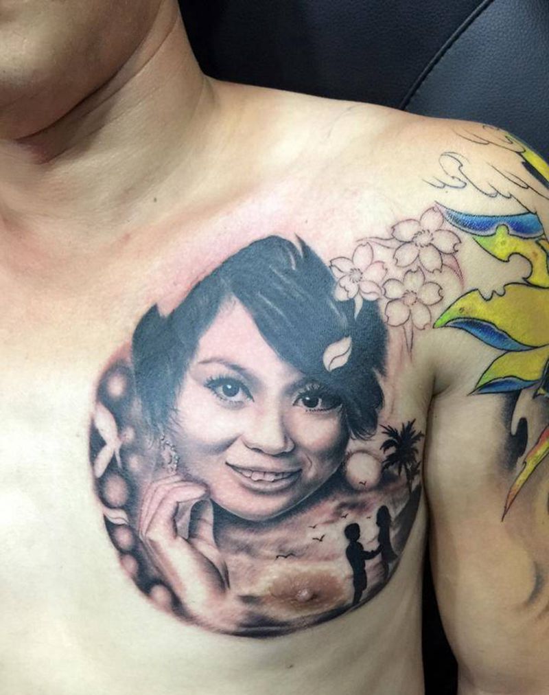 肖像 未完成纹身图片