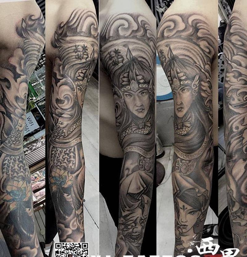 花臂xiugaiq纹身图片