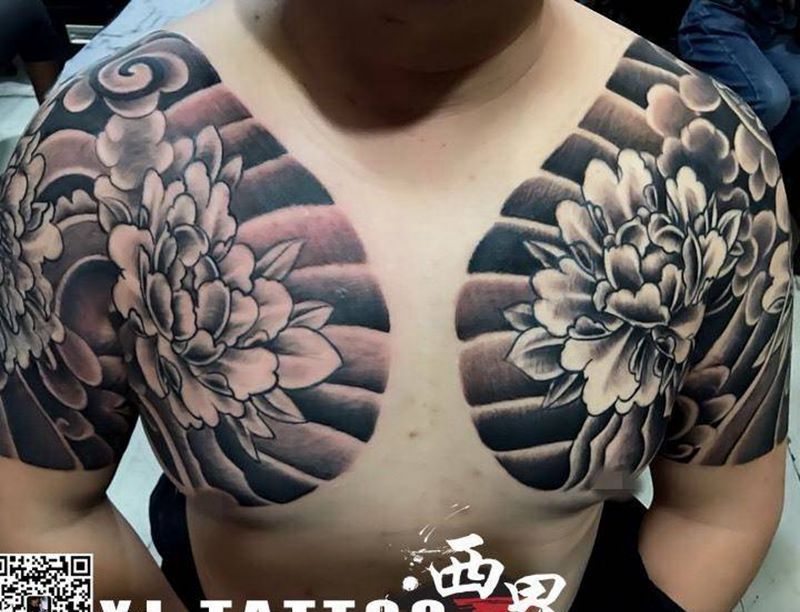 日式半甲纹身图片