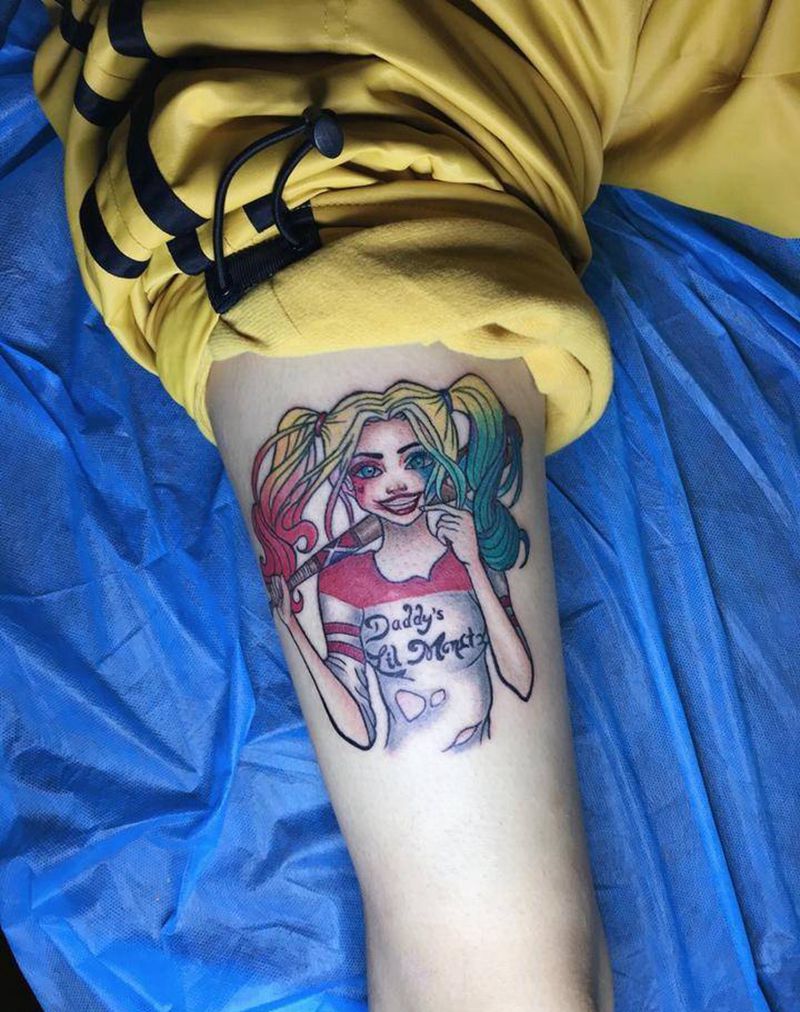 小丑女纹身图片