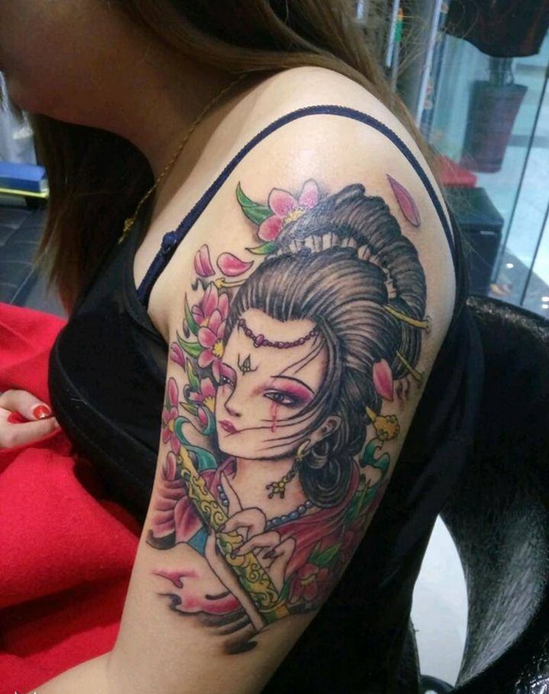 艺妓纹身纹身图片