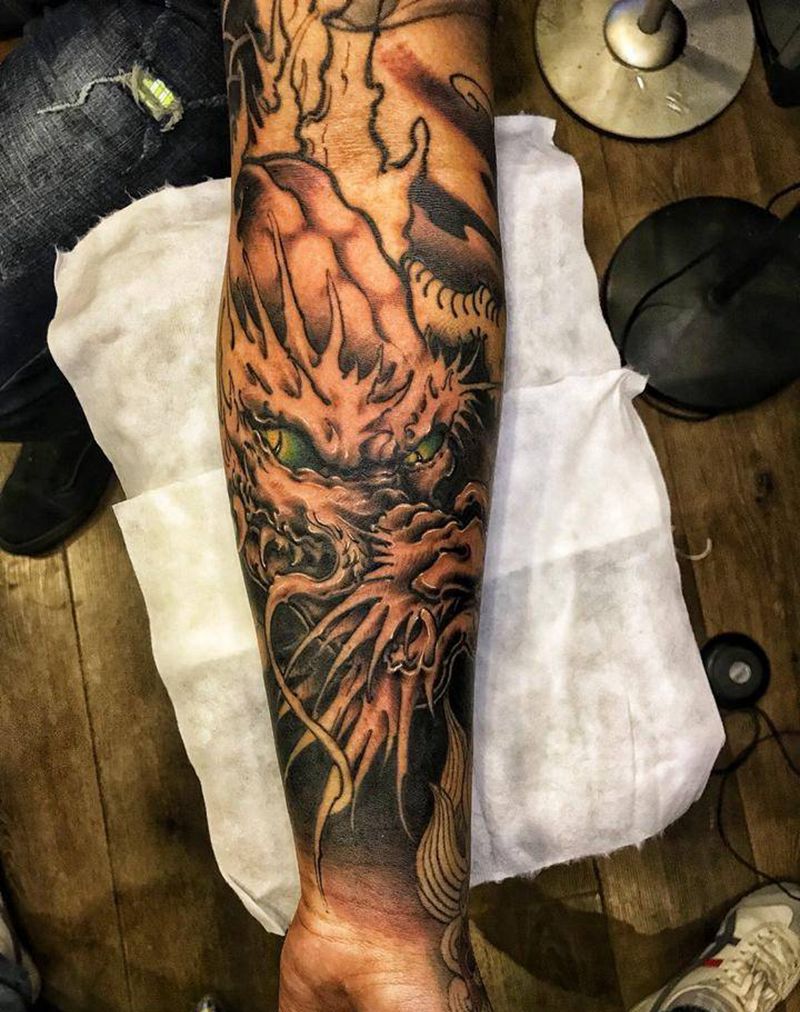 花臂-未完成纹身图片