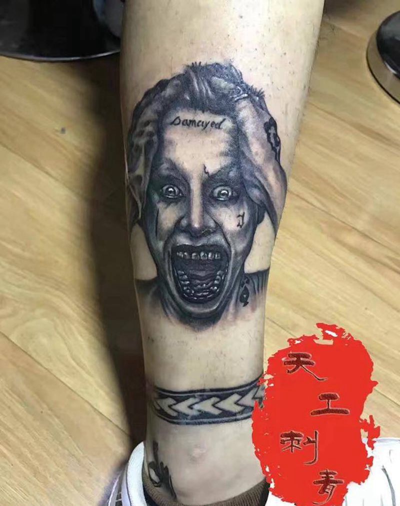 小丑男纹身图片