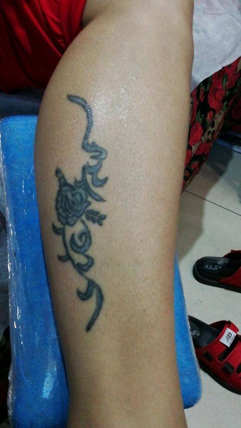 艺伎遮盖纹身纹身图片_腿部肖像人物廊坊纹身成品纹身图案