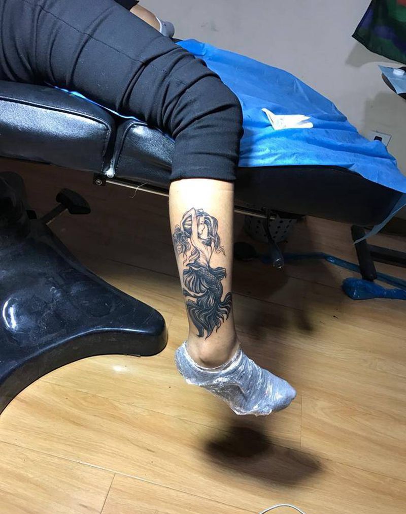 美人鱼纹身图片