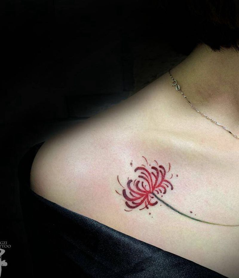 彼岸花纹身图片