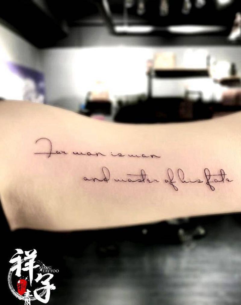 小清新纹身图片_成品手臂清新字符纹身图案