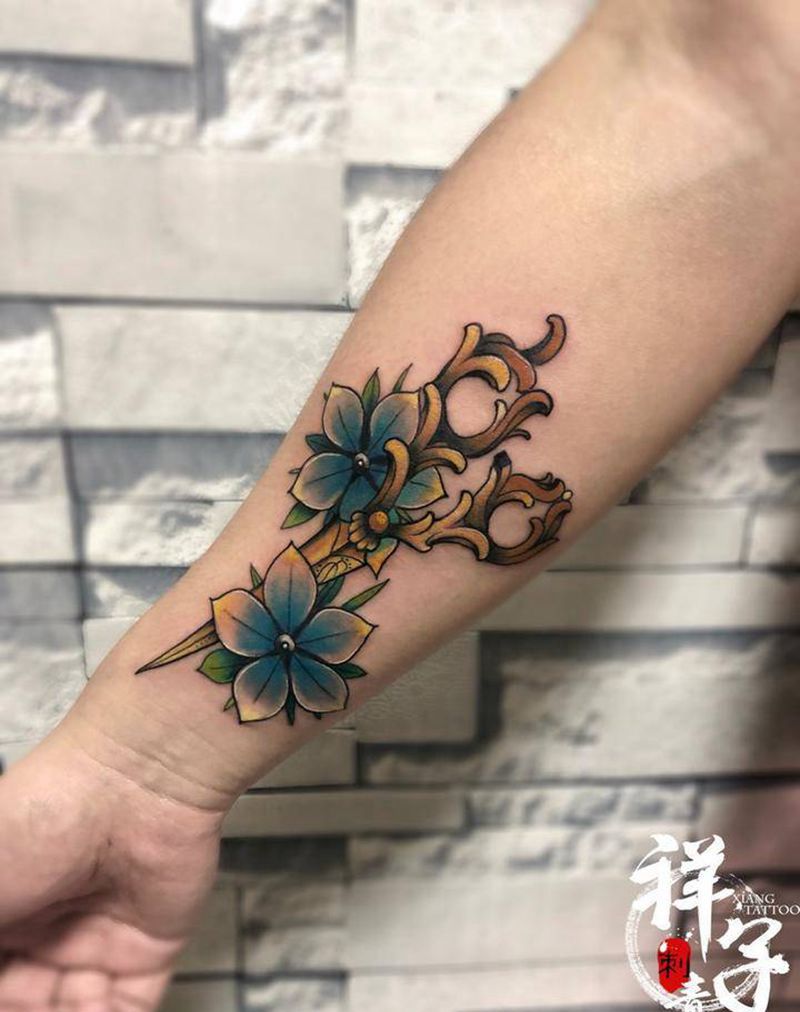 造型师必备纹身图片_成品手臂欧美植物静物纹身图案
