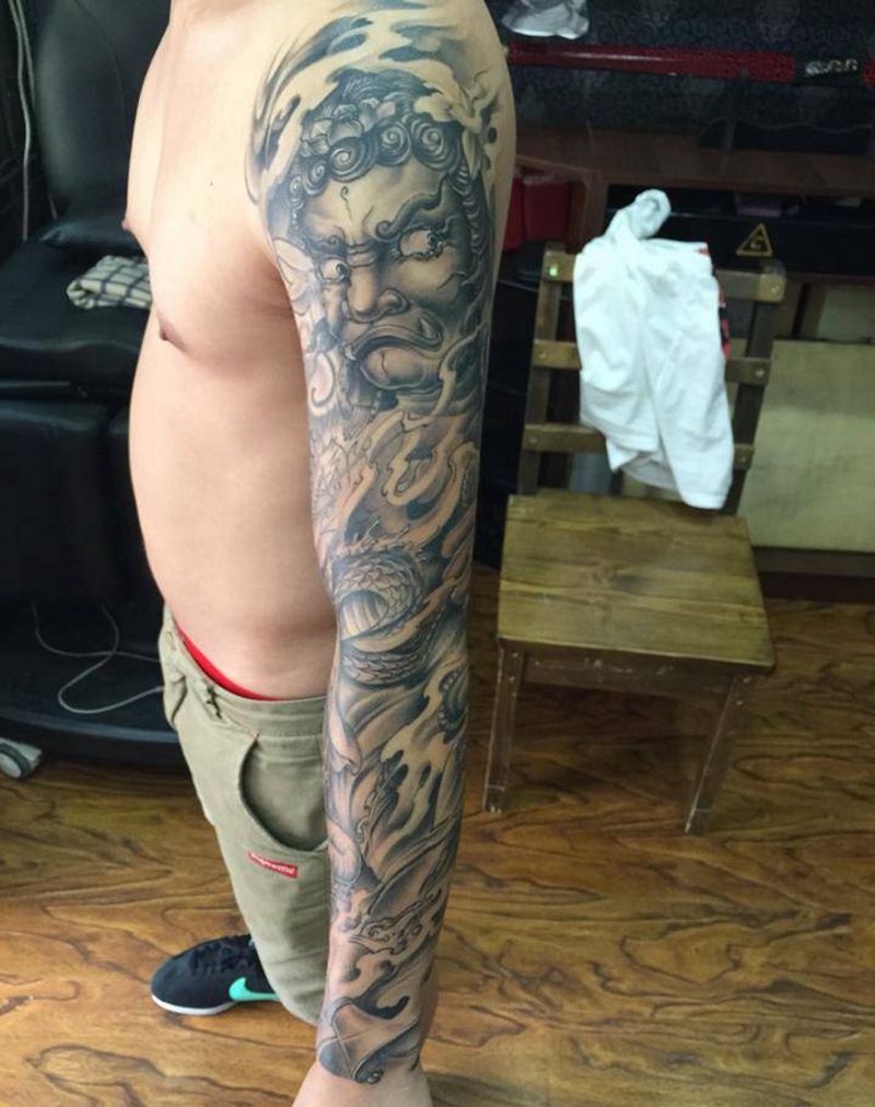 明王-象神纹身图片