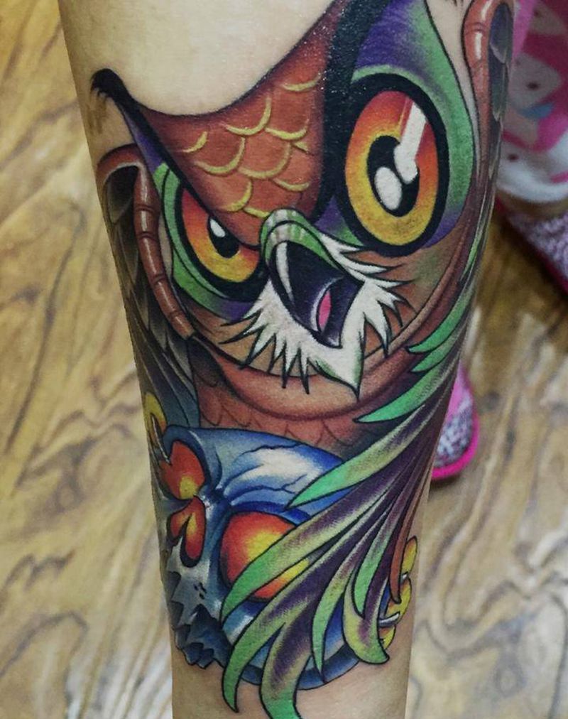 school风格大妞子的花臂纹身图片