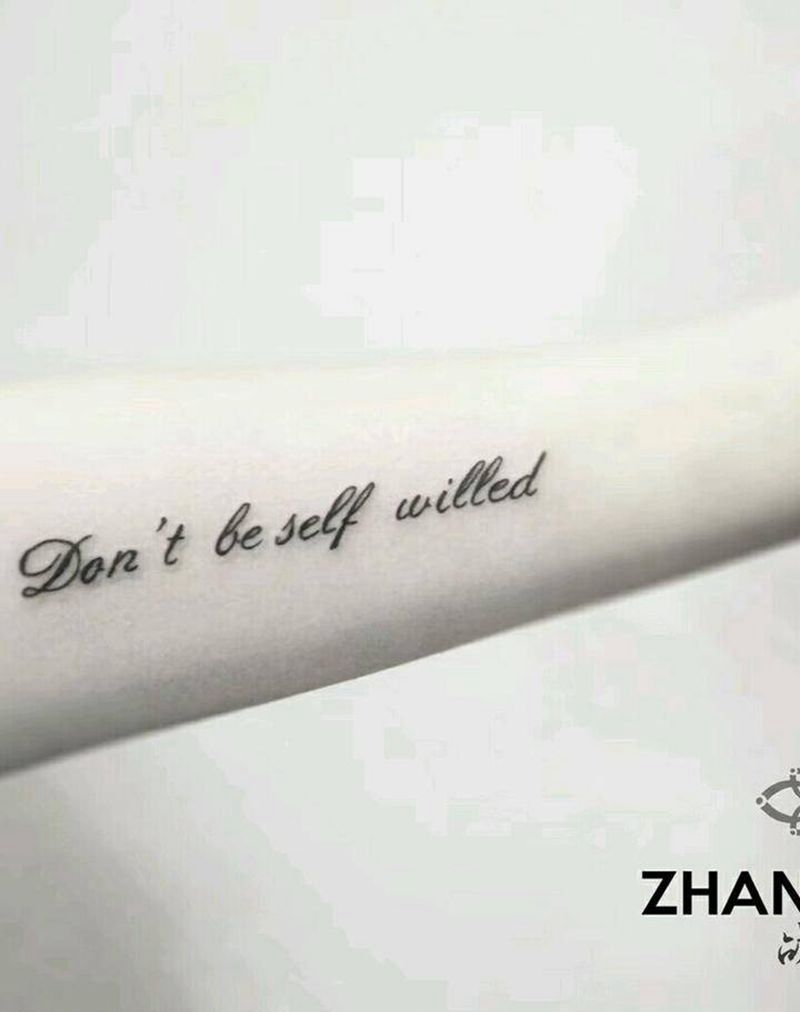 英文纹身纹身图片_手臂胸部图腾花体字纹身图案