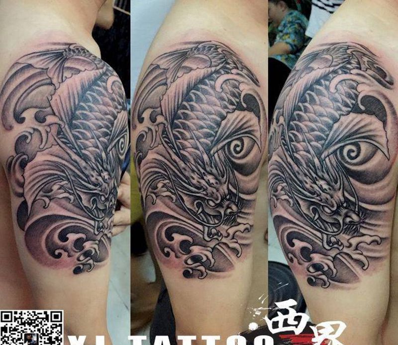 燕郊西界刺青纹身图片_成品手臂传统纹身图案