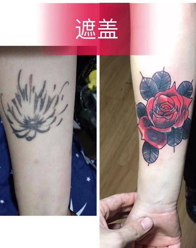 遮盖纹身图片