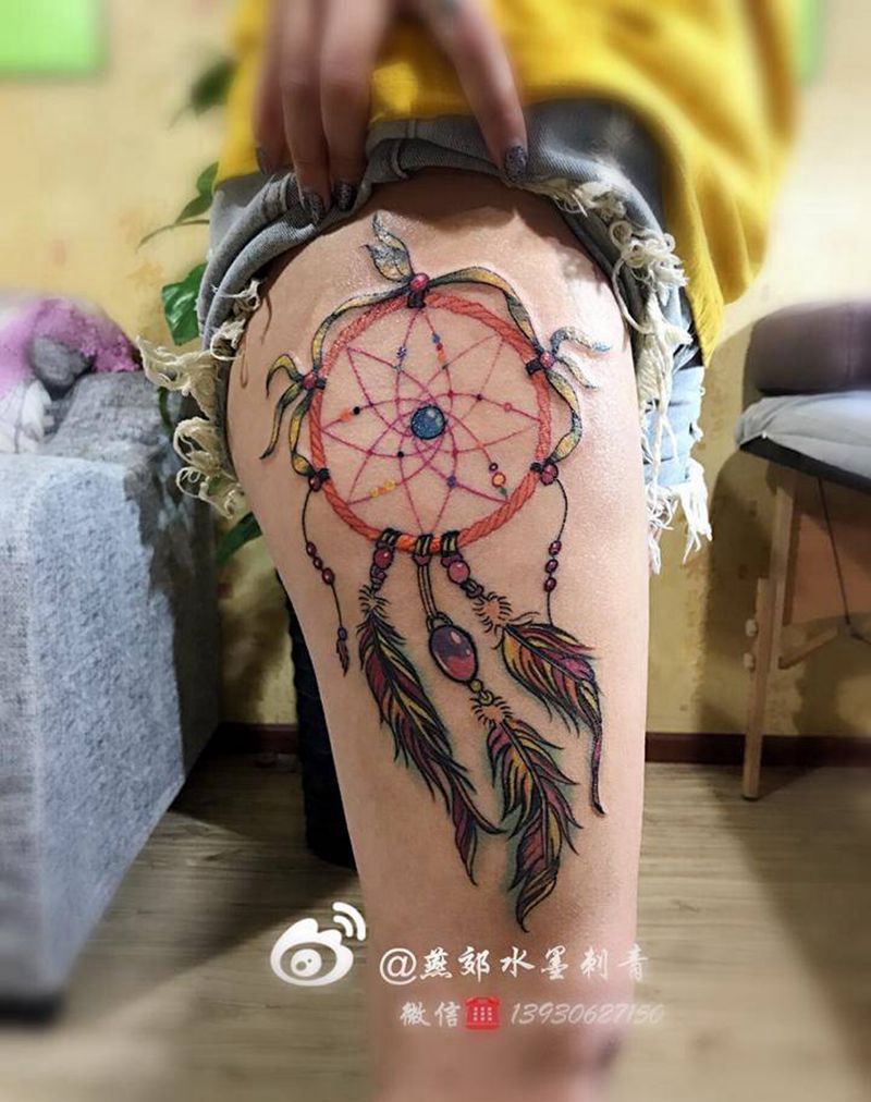 捕梦网二次添加修改丝带纹身图片_静物纹身图案