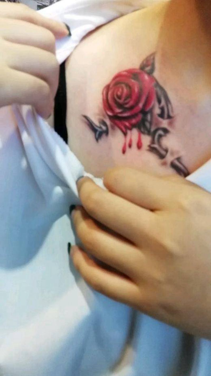 玫瑰纹身图片