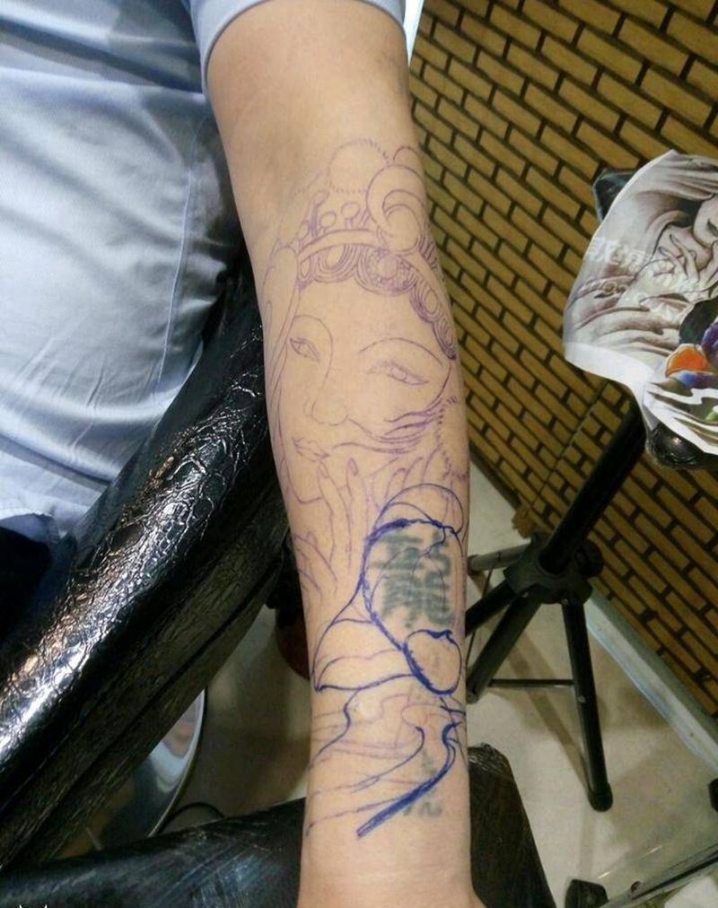 花旦遮盖纹身图片